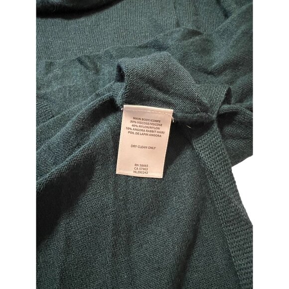 Trouve Nordstrom Teal Thin Knit Angora Sweater Women's Size Small Excellent very - Picture 3 of 6